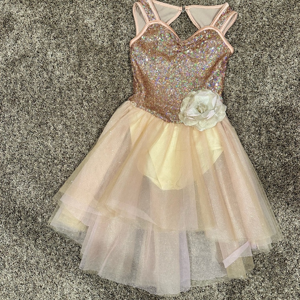 Weissman Sparkling Gold and Cream Kids Costume Dress